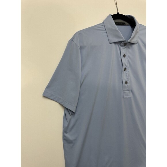 Greyson Polo Shirt Mens Large Blue Golf Performance Stretch Wicking Preppy - Picture 6 of 14